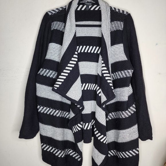 torrid Sweaters - Torrid Open Front Waterfall Cardigan Striped Career Work Professional, sz 1X